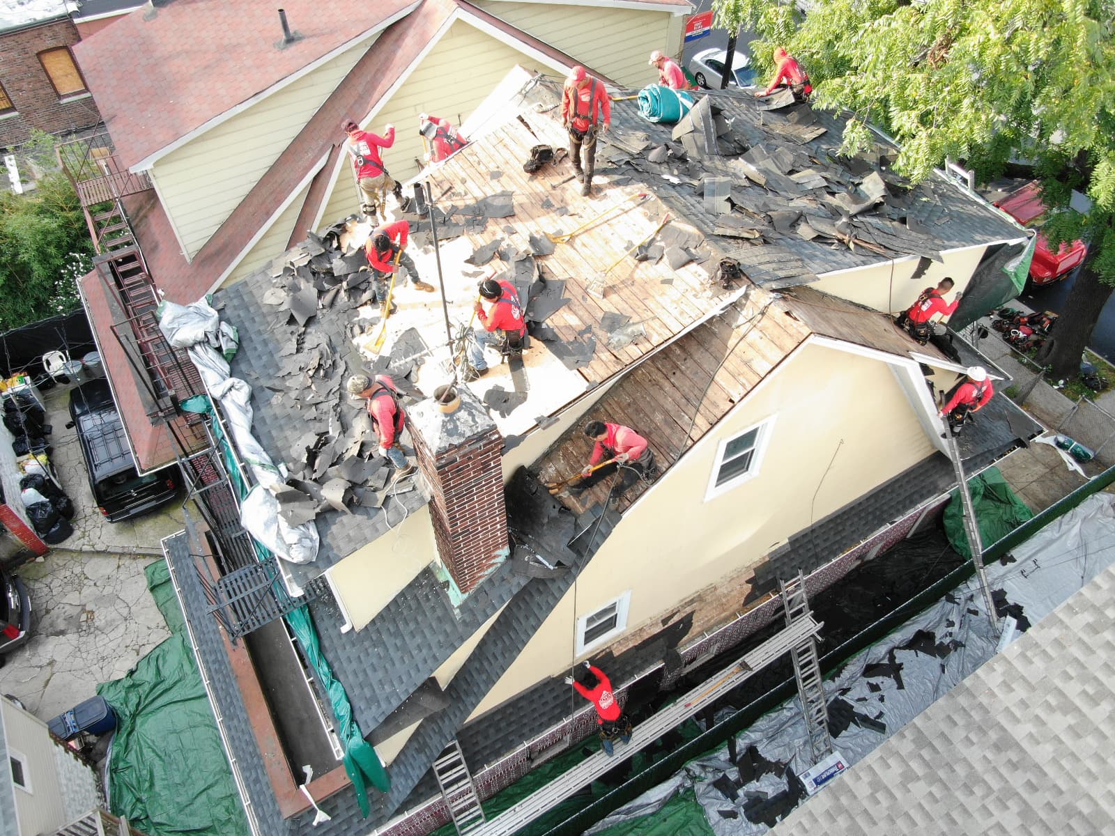 Completed roofing job